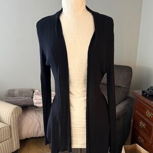White House Black Market Black Open-Front Cardigan